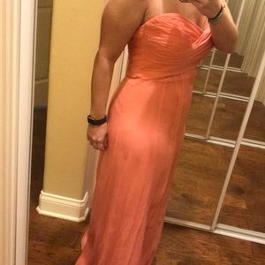 Amsale strapless salmon dress size 14 👗